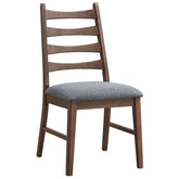 ACME Mayah Dark Gray Linen Walnut Side Chair (Set-2) Model DN04172